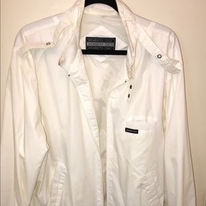 Members only white bomber jacket